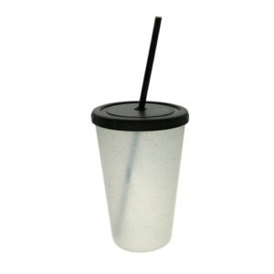 Vaso Glitter con tapa y sorbete 500cc